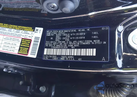 2023 Toyota Highlander Xle из США, поврежденный, VIN 5TDKDRBH0PS023838